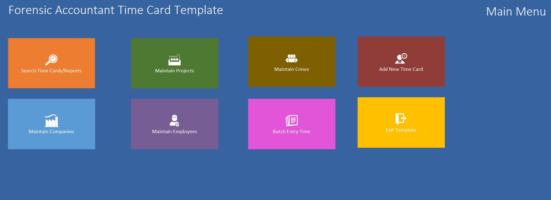 Forensic Accountant Time Hour/Clock Tracking Template | Tracking Database